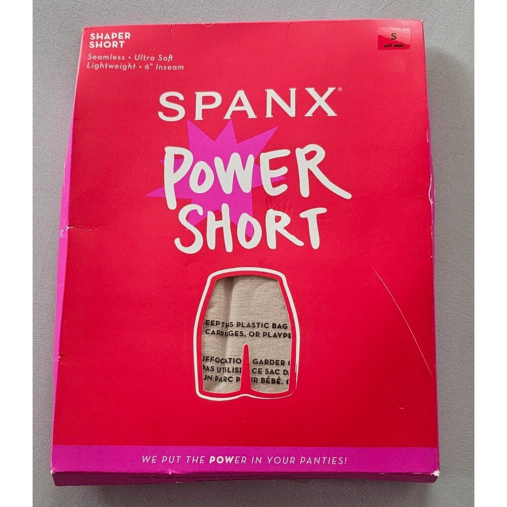 SPANX Power Short Shaper 2744 Soft Nude Size S Seamless Mid Thigh Shapewear New